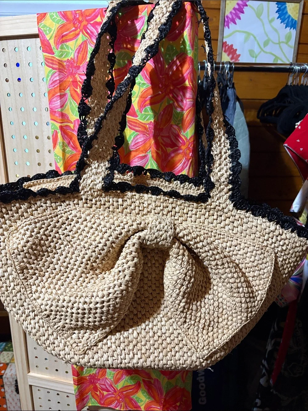 Kate Spade NY Raffia Bow Tote Bag